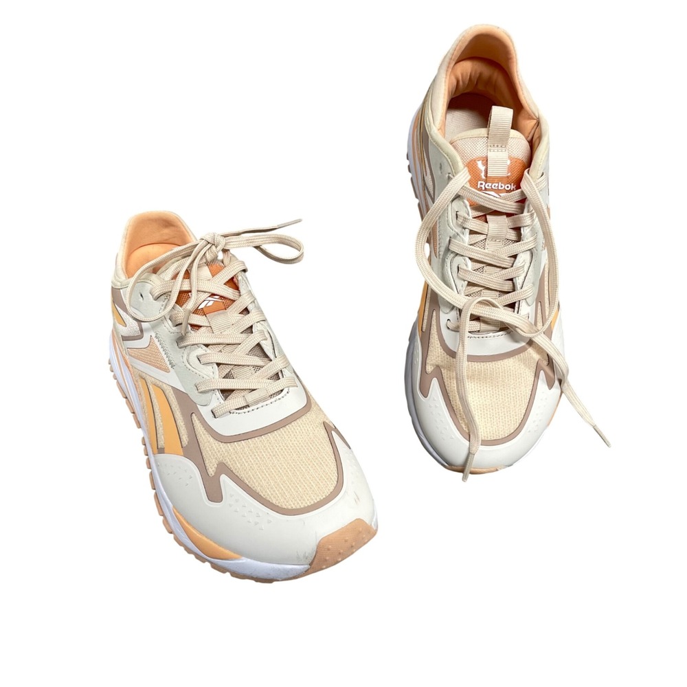 Reebok‎ Womens Sneakers 9 Beige Orange Running Shoes Low Top